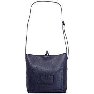 Michael Kors Navy Pebbled Leather Junie